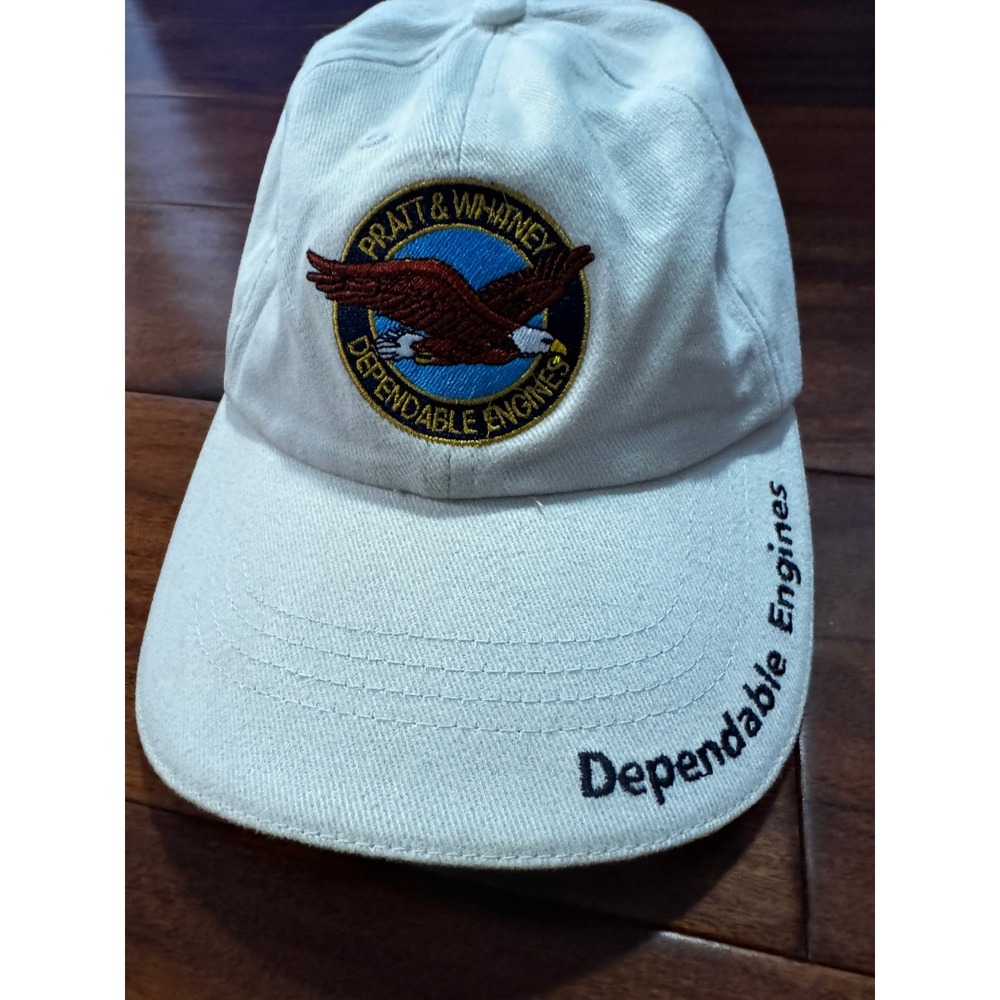 Fersten Worldwide Pratt & Whitney Cap Mens OSFM White Excellent Aviation Hat